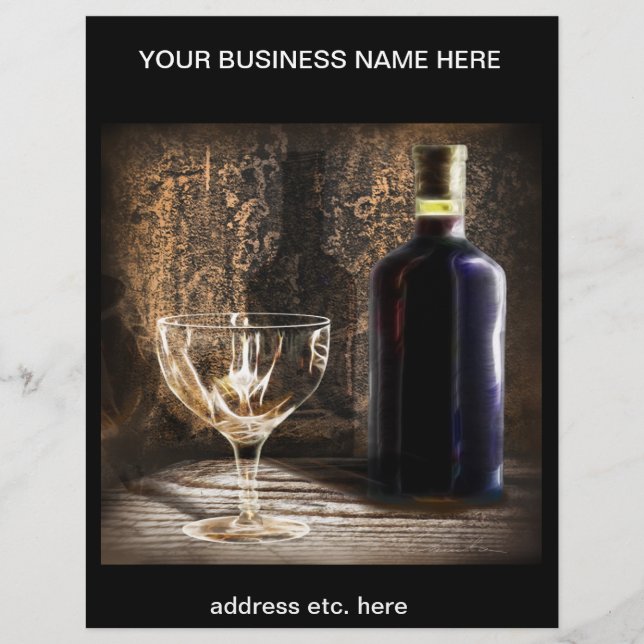 folheto temático de vinho (Frente)