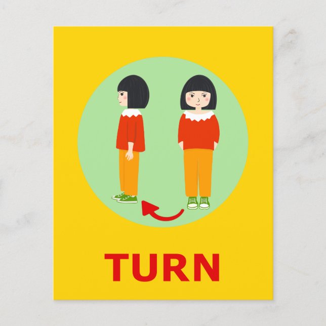 Folheto TURN para Palavra Sílaba T 1 Inicial (Frente)