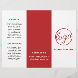 Folheto vermelho simples do logotipo profissional