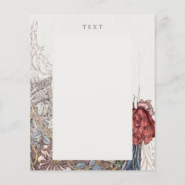 FOLHETO : WILLIAM MORRIS : MADRESSILVA + TULIPA (Frente)