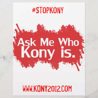 Folhetos coloridos do Cheio Kony 2012