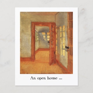 Folhetos de casas abertas anúncios diversão arte