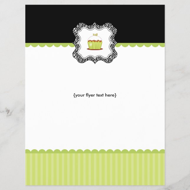 Folhetos de cupcake ou de empresa de panificação (Frente)