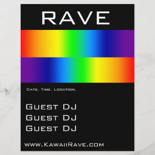 Folhetos de Rave Personalizados do Rainbow Prism