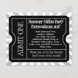 Folhetos de Tíquete Pretos e Brancos, Impressão Pe