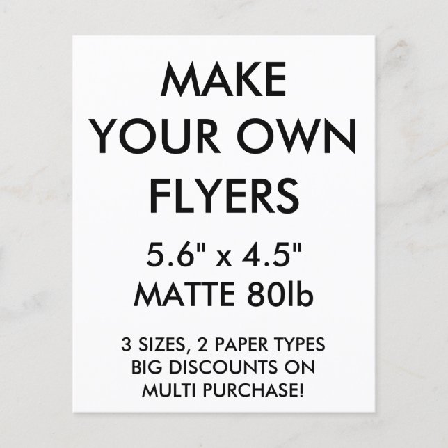 Folhetos Glossy personalizados de 5,6" x4,5" (Frente)