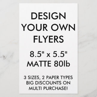 Folhetos Glossy personalizados de 8,5" x 5,5"