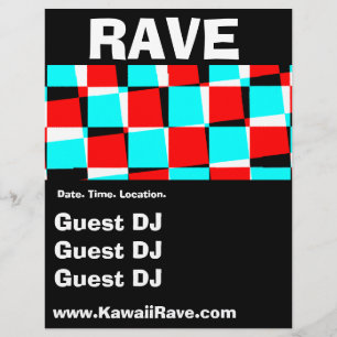 Folhetos Personalizados de Cave Funky Checkerboard