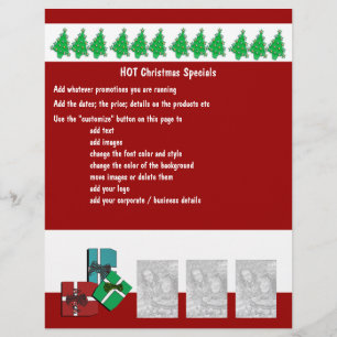 Folhetos promocionais de marketing para o Natal