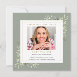 Foliage Funeral Memorial Order Program