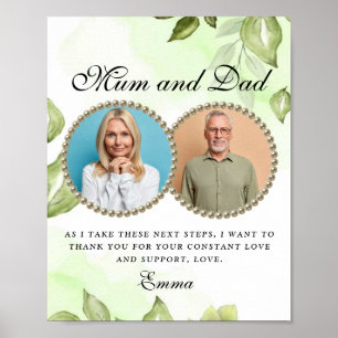 Foliage Greenery Parents of the Bride Gift Poster