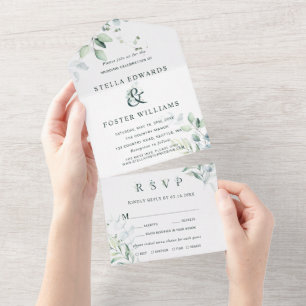 Foliage Verde Ampersand Wedding Elegante