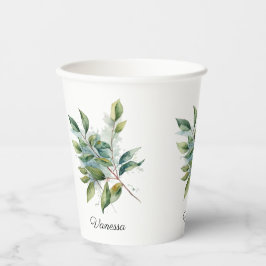 Foliage Verde Elegante Aquarela, personalizada