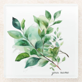 Foliage Verde Elegante Aquarela, personalizada