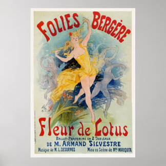 Folies Bergere Poster por Jules Cheret