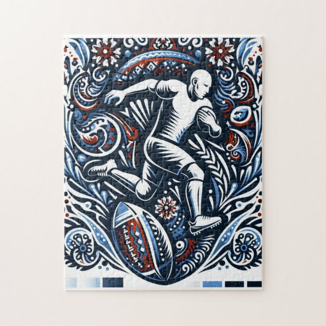 Folk Art Football Symphony" Quebra-cabeça (Vertical)