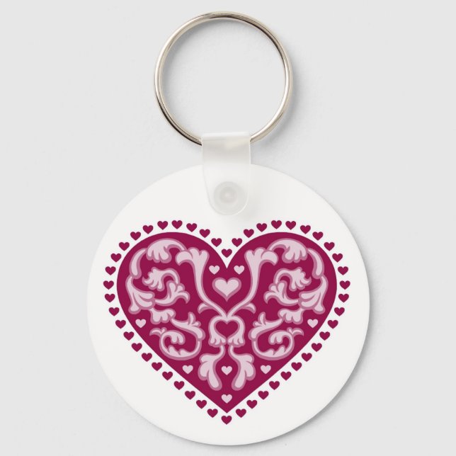 Folk Art Heart - Chaveiro (Frente)