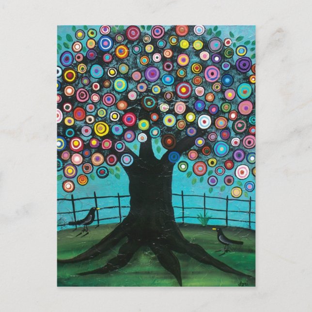 Folk ART Imagination by LORI EVERETT cartão postal (Frente)