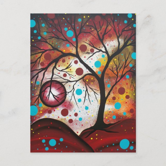 Folk ART Roots Of Wisdom BY LORI EVERETT cartão po (Frente)