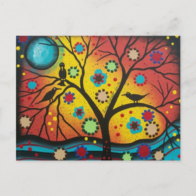 Folk ART Uma Manhã Consigo, pelo cartão postal LOR (Frente)