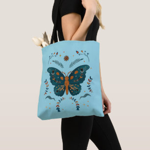 Folk Butterfly - Tote Bag Personalizada
