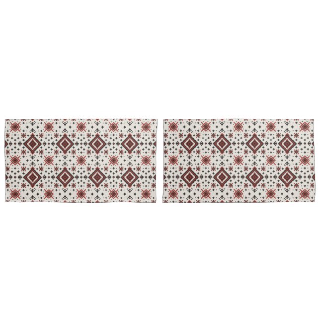 Folk Diamond Cross Stitch Seamless Pattern (Frente - conjunto)