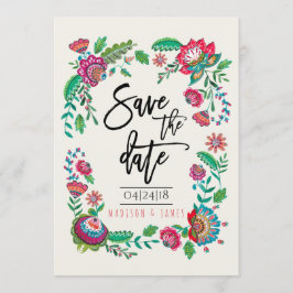 Folk Flowers | Stripe | Salvar a data | Convite