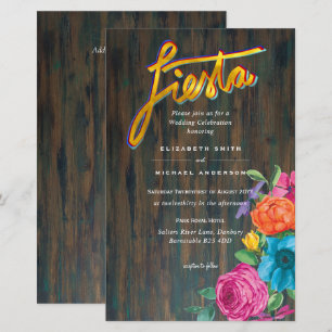 Folkart Flower Fiesta Convite De Casamento Boda