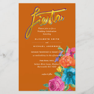 Folkart Flower Fiesta Convite De Casamento Boda