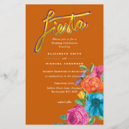 Folkart Flower Fiesta Convite De Casamento Boda