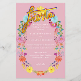 Folkart Flower Fiesta Convite De Casamento Boda