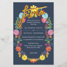 Folkart Flower Fiesta Convite De Casamento Boda