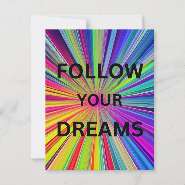 Follow Your Dreams Flat Card (Frente)