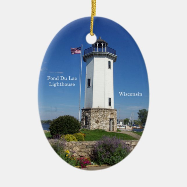 Fond Du Lac Lighthouse ornamento oval (Frente)