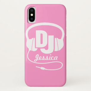 Fones de ouvido DJ garota chamada capas de iphone