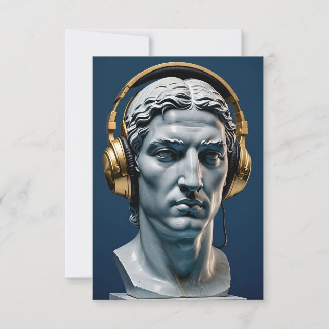 Fones de ouvido Dourados, Estátua Grega - (Frente)