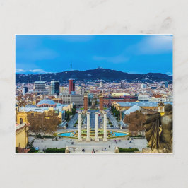 Font Montjuic, cartão postal Barcelona