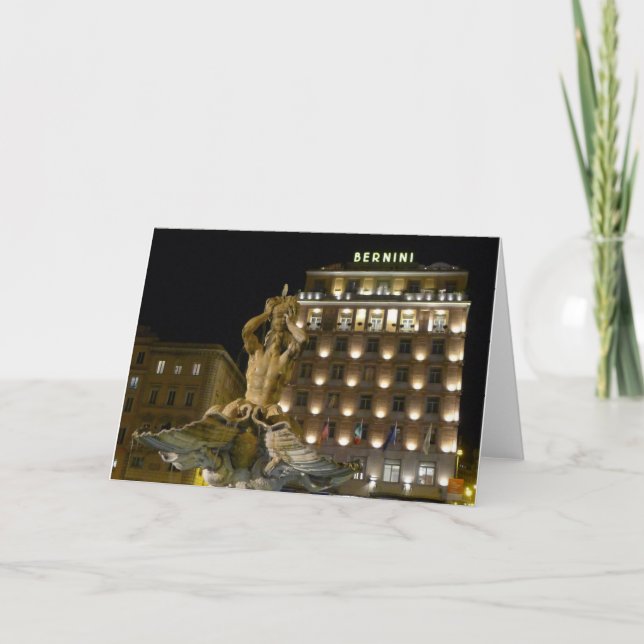 Fontana del Tritone, Roma, Itália - cartão (Frente)