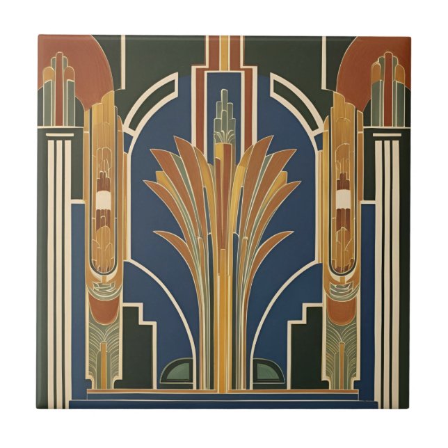 Fonte Art Déco em Azulejo Cerâmico (Frente)