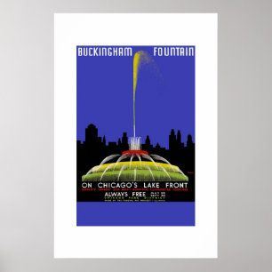 Fonte Chicago de Buckingham do poster das viagens