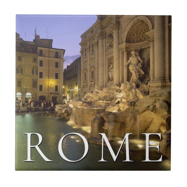 Fonte da Trevi à Noite | Roma, Lazio, Itália (Frente)