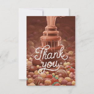 Fonte de cartões de agradecimentos de Chocolate Ca
