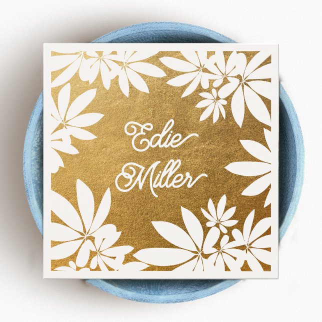 Fonte de Script Floral Dourado e Branco Moderno (Criador carregado)