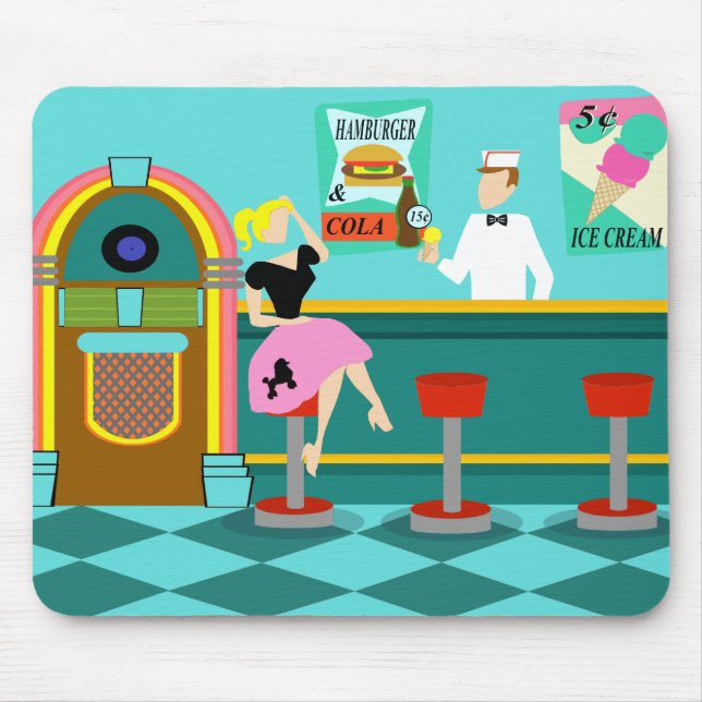 Fonte de soda retro Mousepad (Frente)