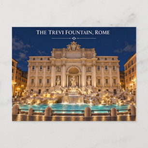 Fonte de Trevi Roma Noite Cartão Postal