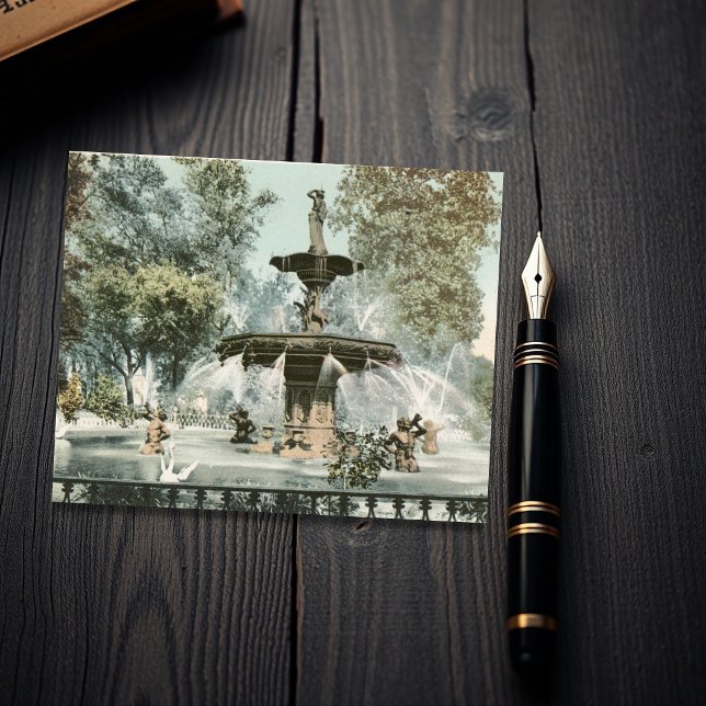 Fonte Forsyth Savannah GA Cartolina (Forsyth Fountain Savannah GA Cardstock)