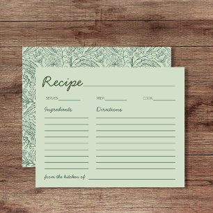 Fonte Manuscrita Receita Floral Verde Para a Noiva