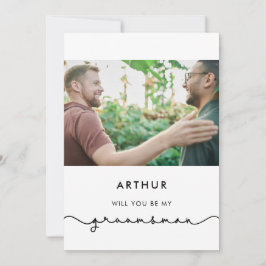 Fonte simples e fofa Cartão de proposta de padrinh