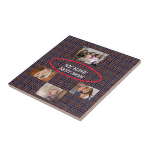 Fonte Tartan Plaid Best Mom Freestyle