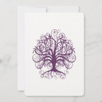 Fontes de Limão de Árvore Roxa Convite de Casament